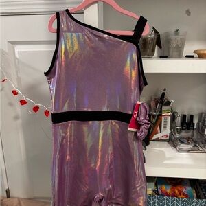 Justice Iridescent Purple Girls Leotard XL